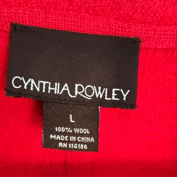 Cynthia Rowley Bold Red Women's Cardigan - Picture 2 of 4